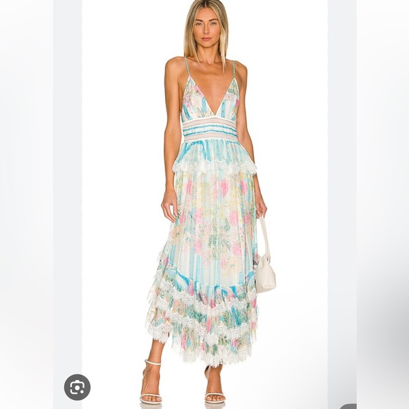 MAJOR ISO!!!!! - ROCOCO SAND LILY METALLIC FLORAL RUFFLE DRESS - Picture 2 of 4